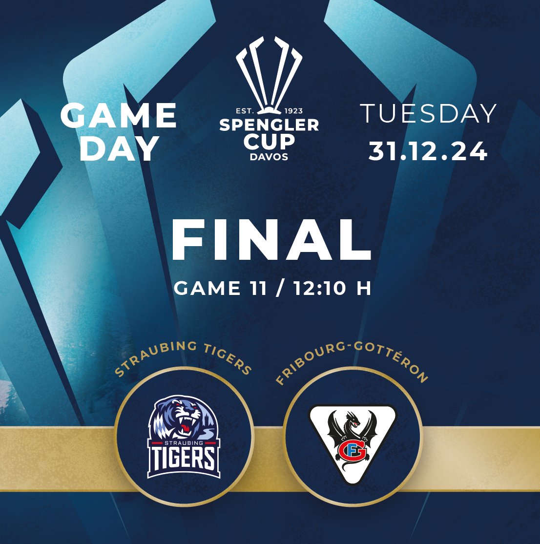 Spengler Cup Davos (@spenglercup) on Twitter photo ๐ ๐๐๐ก๐๐ ๐๐๐ฌ!
It's the final showdown at the 96th #SpenglerCup! <a href="/straubingtigers/">Straubing Tigers</a> vs <a href="/FrGotteron/">Fribourg-Gottรฉron</a>. Who will carve their name into history? Let the battle begin! ๐ฅ #ThePeakOfHockey ๐ ๐๐๐ก๐๐ ๐๐๐ฌ!
It's the final showdown at the 96th #SpenglerCup! <a href="/straubingtigers/">Straubing Tigers</a> vs <a href="/FrGotteron/">Fribourg-Gottรฉron</a>. Who will carve their name into history? Let the battle begin! ๐ฅ #ThePeakOfHockey