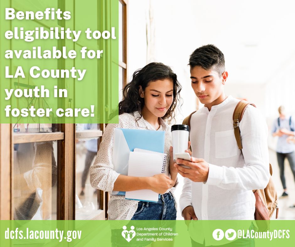 Are you ages 14-26 and a current/former foster or probation youth? 

Our new interactive tool creates a customized report 📄 to help you find benefits such as housing support, health care, financial aid and more.  

➡️ Check it out today! bit.ly/3IXa9cn