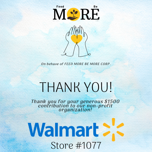 Kaaymacc's tweet photo. On behalf of @flmfeedmore we would like to thank you @Walmart for donating to our cause. @CommonMayes1 https://t.co/fuFc9JlG6Y