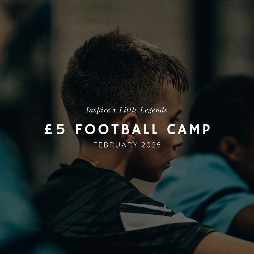 1/3

🗣️ £𝟓 𝐅𝐎𝐎𝐓𝐁𝐀𝐋𝐋 𝐂𝐀𝐌𝐏 
⚽️ February Camp Announcement!

We’re excited to host our February Camp on Monday 17th, Tuesday 18th, and Wednesday 19th February! Spaces are very limited, so make sure to book quickly.