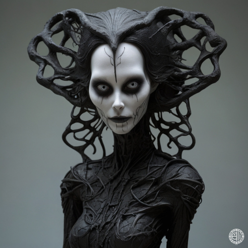 Elianisweb3's tweet photo. The Weaver of Shadows

In silence, she spins her eerie thread,
A crown of roots, where whispers are bred.
Her gaze, a void, both vast and stark,
A mistress born of the endless dark.

Her tendrils twist, a labyrinth grim,
A testament to the worlds grown dim.
In the shadowed web of her cold embrace,
Lies the echo of time, a forgotten space.

#DigitalArt #DarkArt #FantasyArt #Surrealism #GothicElegance #VisionaryArt #DarkFantasy #HauntingBeauty #ModernMythology #ArtisticExpression