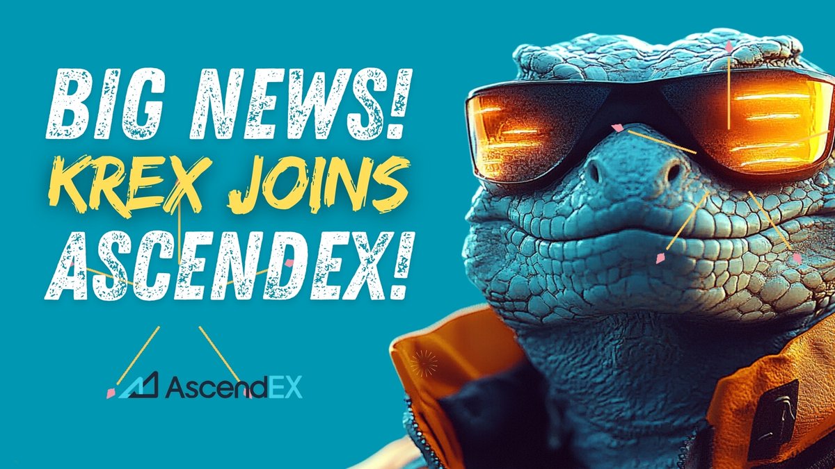 Big news guys! — KREX Token is Heading to <a href="/AscendEX_/">AscendEX</a> ! 🚀

We’re thrilled to announce that KREX Token is about to be listed on AscendEX! This incredible milestone wouldn’t have been possible without our STAR, <a href="/ajwoodylicious/">AJ</a>, who fully funded the listing. AJ, your dedication and