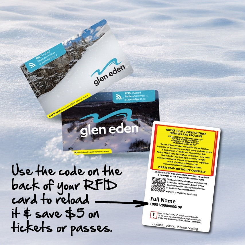 Did you know you can save $5 on your lift tickets or passes after your first visit, just by keeping your RFID card to re-use? It’s a quick and easy process to reload your RFID card.

Learn more by watching our RFID Reloading video here: youtu.be/m19p15O7UMA