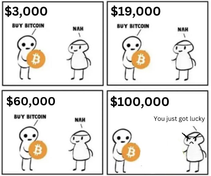 "You just got lucky." #Bitcoin
