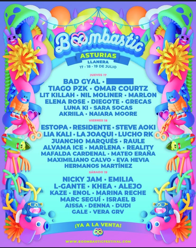 Recuerden que el Sábado 19 de JULIO, KHEA se estará presentando en la BOOMBASTIC de ASTURIAS, junto a emilia mernes, nicky jam y mas!!

🎫 enterticket.net/boombasticastu…