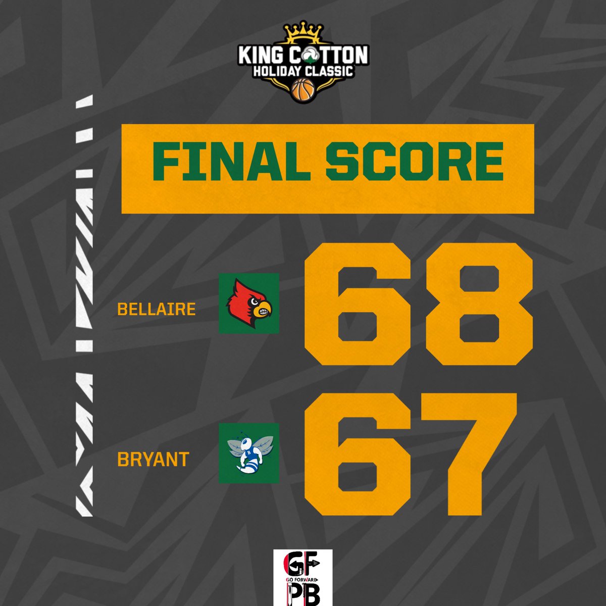 The King Cotton Holiday Classic (@thekingcottonhc) on Twitter photo This one was a fun ๐ฟ๐
<a href="/BellaireBball/">BellaireHS MBB</a> nailed it in overtime! ๐ค
The Cardinals dominated, with Kohlman Dutton <a href="/kohl_dutton/">Kohl Dutton</a> leading the way with 21 points, and the impressive โ25 <a href="/DukeMBB/">Duke Menโs Basketball</a> commit Shelton Henderson <a href="/shelt0n2/">Shelton Henderson</a> contributed 19 points! This one was a fun ๐ฟ๐
<a href="/BellaireBball/">BellaireHS MBB</a> nailed it in overtime! ๐ค
The Cardinals dominated, with Kohlman Dutton <a href="/kohl_dutton/">Kohl Dutton</a> leading the way with 21 points, and the impressive โ25 <a href="/DukeMBB/">Duke Menโs Basketball</a> commit Shelton Henderson <a href="/shelt0n2/">Shelton Henderson</a> contributed 19 points!