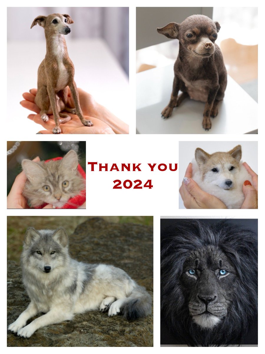 Truestylelab's tweet image. みなさま、今年もいいね、コメント、RT、メッセージをくださりありがとうございました！2025年もさらに作品作りに精を出していきます！
みなさまどうぞ良い年末年始をお過ごしくださいね。
2025年もどうぞよろしくお願いいたします。🙏✨☺️

#happy2024 #thankyou2024 #needlefelting #needlefelt