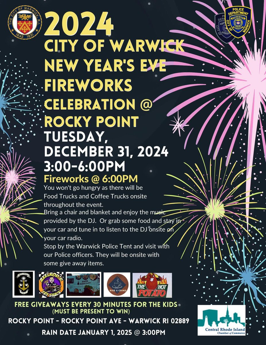 I hope that you’ll join me for Warwick’s family friendly First Night celebration.