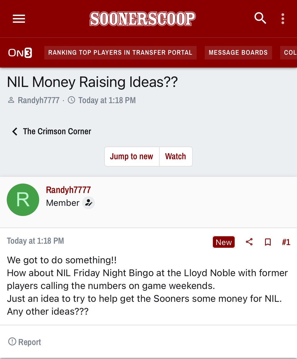 This #Oklahoma fan has a genius idea for raising NIL funds. #Bingo