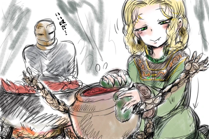 来年は蛇なので、ラーヤちゃん(ELDEN RING)と蛇神さま(BLACKSOULS)再掲しとくね… 
