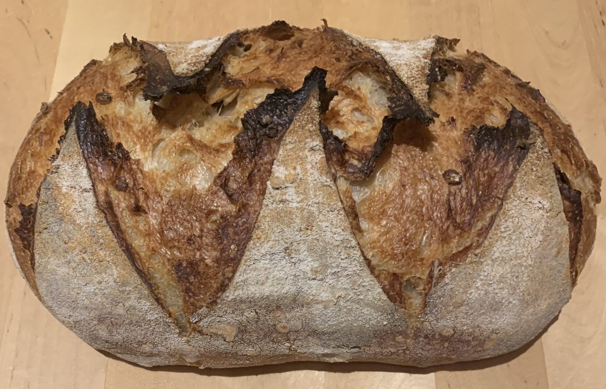 Rob_C_Allen's tweet image. Final 2 Sourdough #loaves of 2024. Made with combinations of @CotswoldFlour flours.