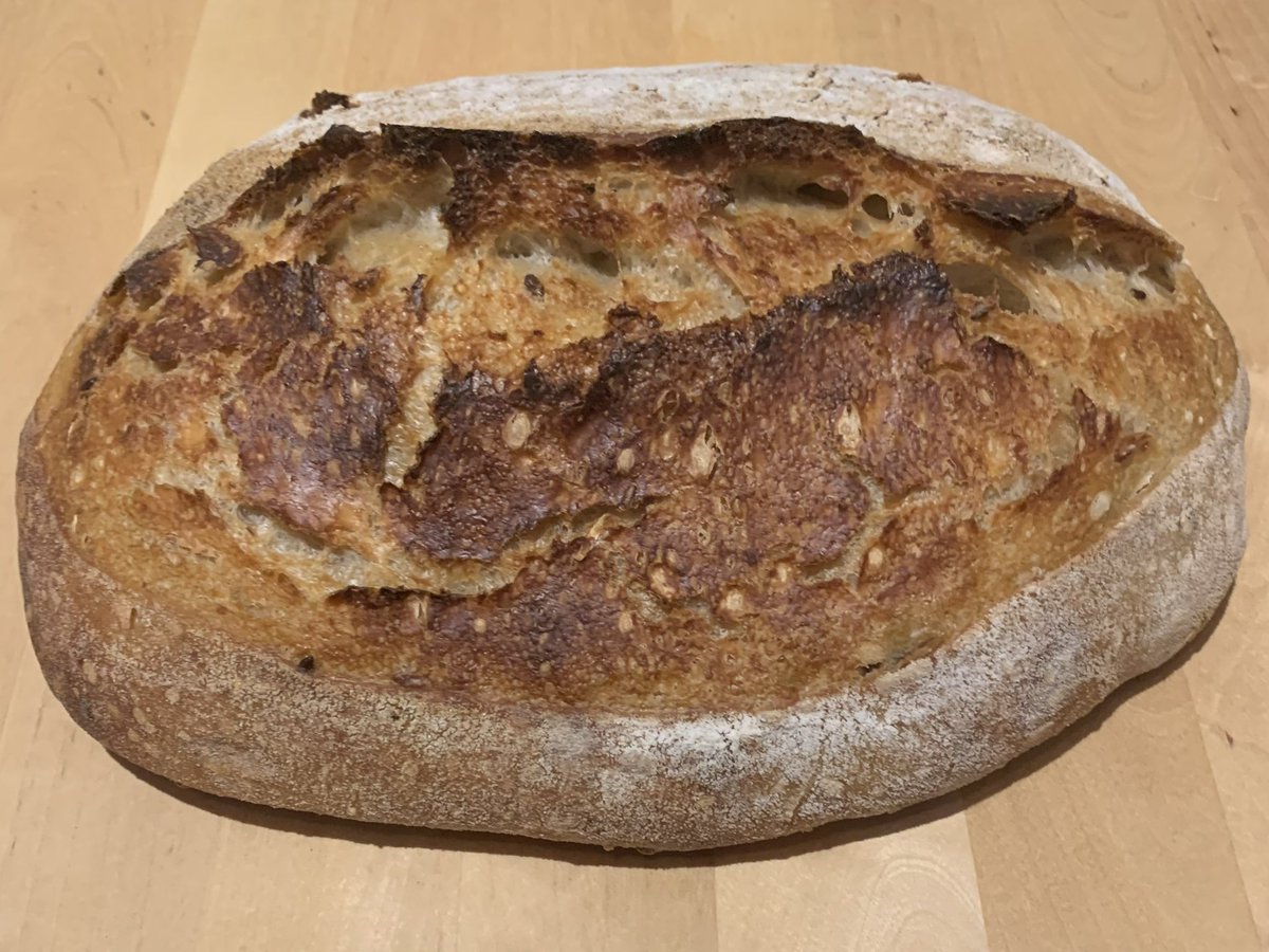 Rob_C_Allen's tweet image. Final 2 Sourdough #loaves of 2024. Made with combinations of @CotswoldFlour flours.