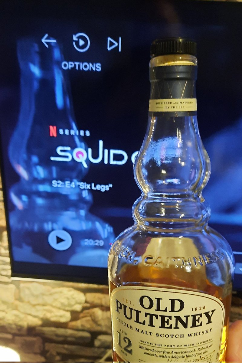 natowson's tweet photo. @OldPulteneyMalt     
 Nice bit of subtle product placement in Squid Games 2 on Netflix (S2 E4)  - nice to see even bad guys have great taste! https://t.co/PBXf5stdwC