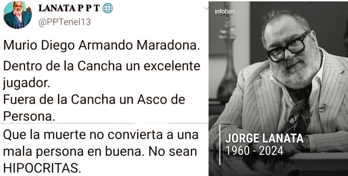 Que la muerte no convierta a una mala persona en buena. No sean HIPÓCRITAS.