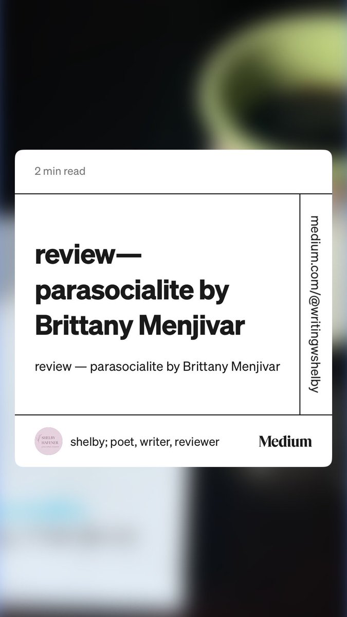 ihadtheguts's tweet photo. review of the amazing Parasocialite by Brittany Menjivar. highly recommend, felt like a zillenial’s “what purpose did I serve in your life” https://t.co/yKSha6G3Ua https://t.co/RI5r5BHdN3