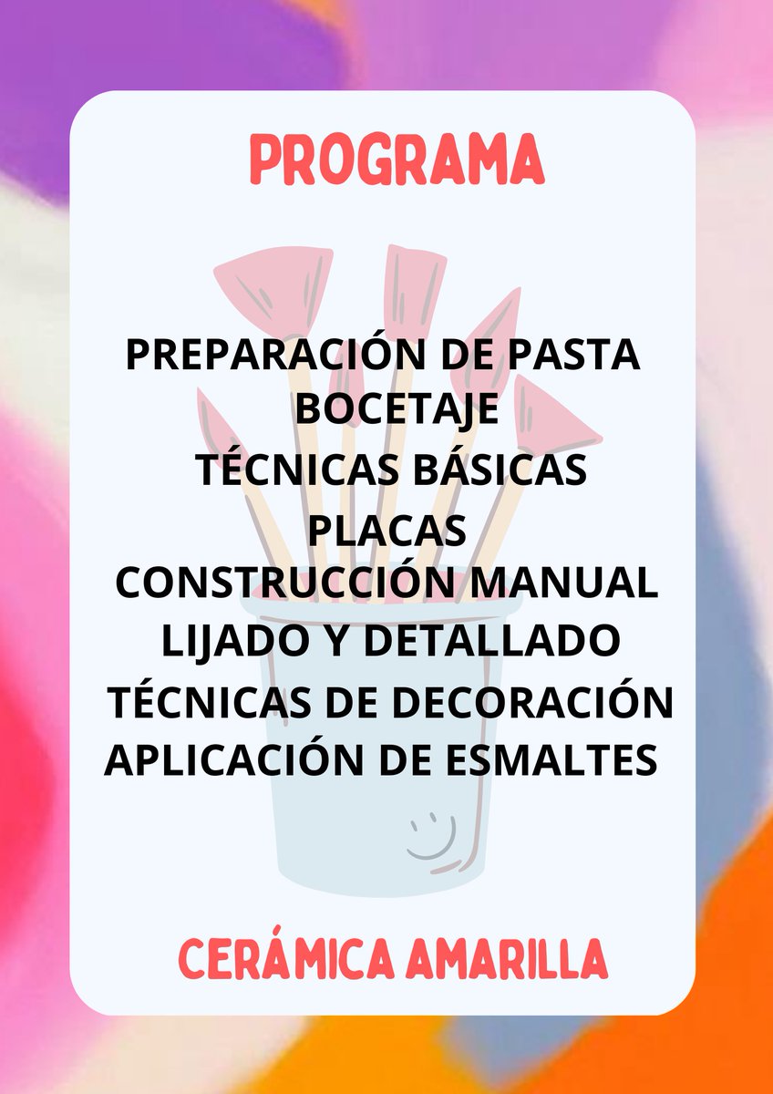 Amikes de Guadalajara, tendré taller de cerámica con 30% 🪑🦘 veñ y realiza muchas piezas bonitas en 4 sesiones con todo el acompañamiento 💛✨ IG ceramicaamarilla