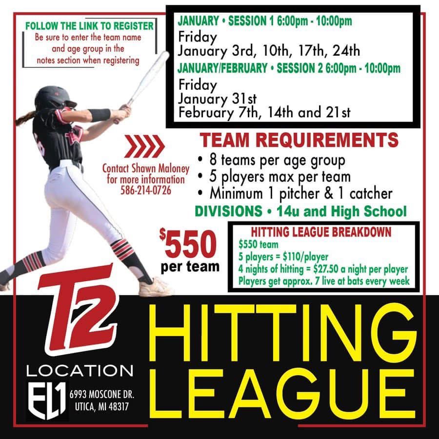 Face a live pitcher every Friday night. Pitchers face live hitters. Batters face live. There will be points for catchers too. It’s play to win. Prizes too! Sign-up here: tms.ezfacility.com/OnlineRegistra…