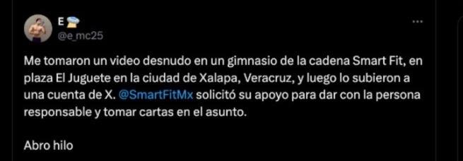 reportediariopv's tweet photo. Graban a clientes en vestidores de Smart Fit
Graban a clientes en vestidores de Smart Fit Xalapa y los difunden
Leer nota: https://t.co/weGHa3GmDB
Redacción: Patricia Retana
#SmartFitMx #Xalapa #PrivacidadViolada #SeguridadEnGimnasios #DenunciaCiudadana https://t.co/3S7b7uaShX