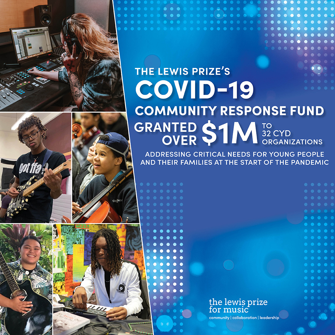 Over the past five years, The Lewis Prize for Music has championed Creative Youth Development (CYD) work across the U.S. We’re inspired by the incredible organizations supporting young people with tools to thrive and lead. We remain ambitious for the growth of the CYD field.