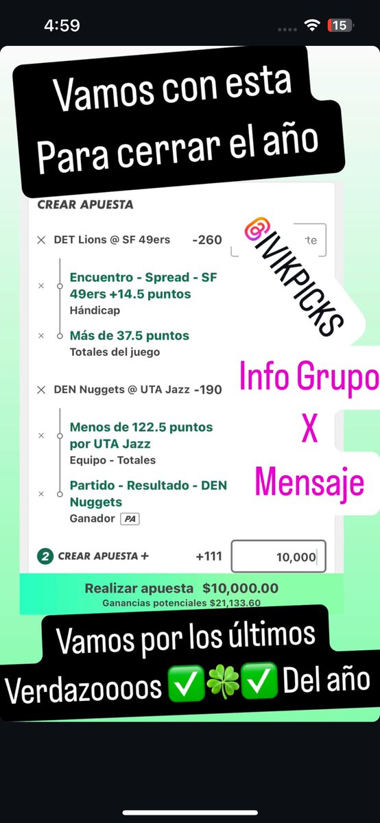 IvikPicks's tweet image. Vamos con esta para la tarde 
Se debe de dar BBS