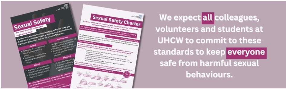 In May we launched our bespoke Sexual Safety Charter - a commitment to ensure we have an organisation where all colleagues, volunteers&amp; students feel safe and secure. Developed through a multidisciplinary team guided by@creatingequalz &amp; <a href="/safelead86/">Lisa</a> 6/15