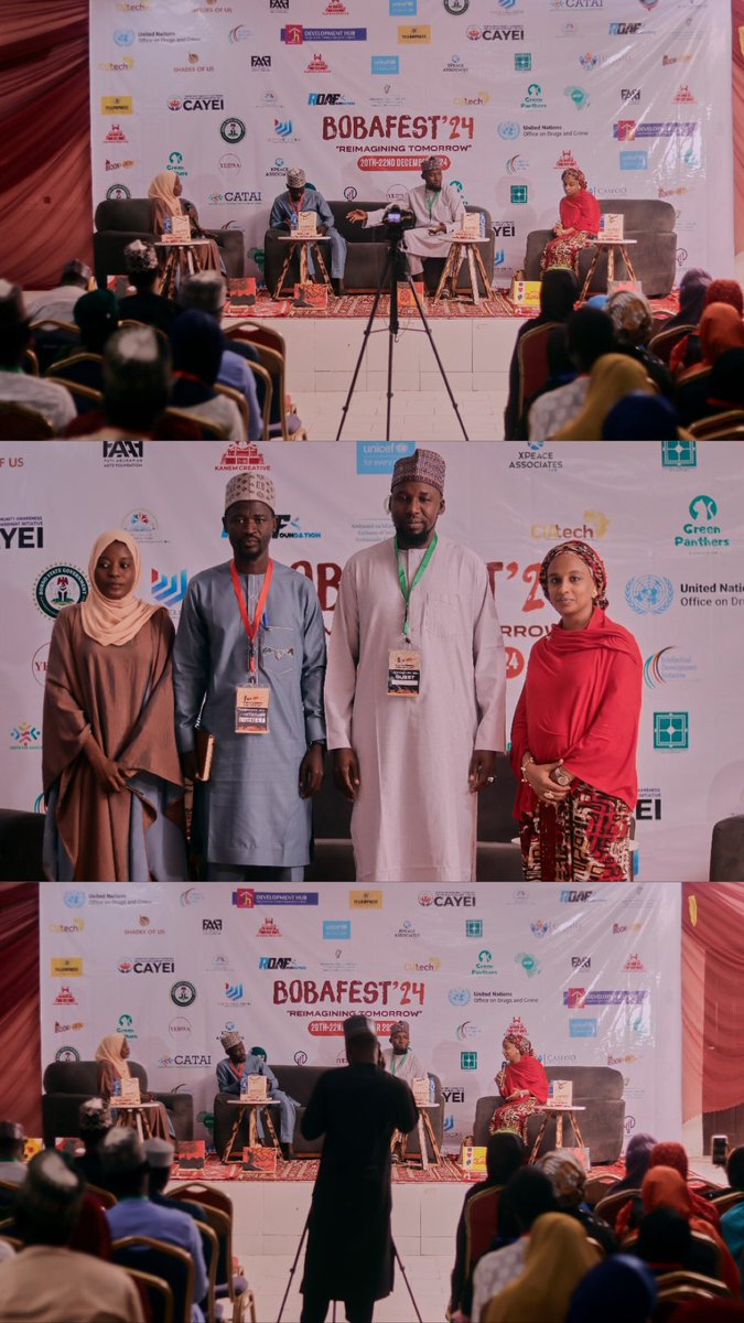 HassanahDy's tweet photo. Are you guys awake? Well… here is how I wrapped up my 2024 with moderating the ‘Mental Health Crisis in the Borno Post Insurgency’ session at the BoBaFest 2024 event☺️🥳
#2024wrapped #bobafest #mentalhealth https://t.co/TfpaqwRpux