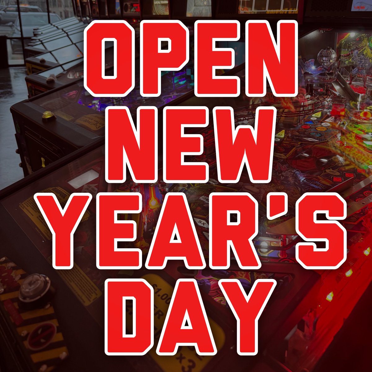 We’ll be here for ya! Open 4PM-12AM to start your 2025 off right!! 🪩🥳