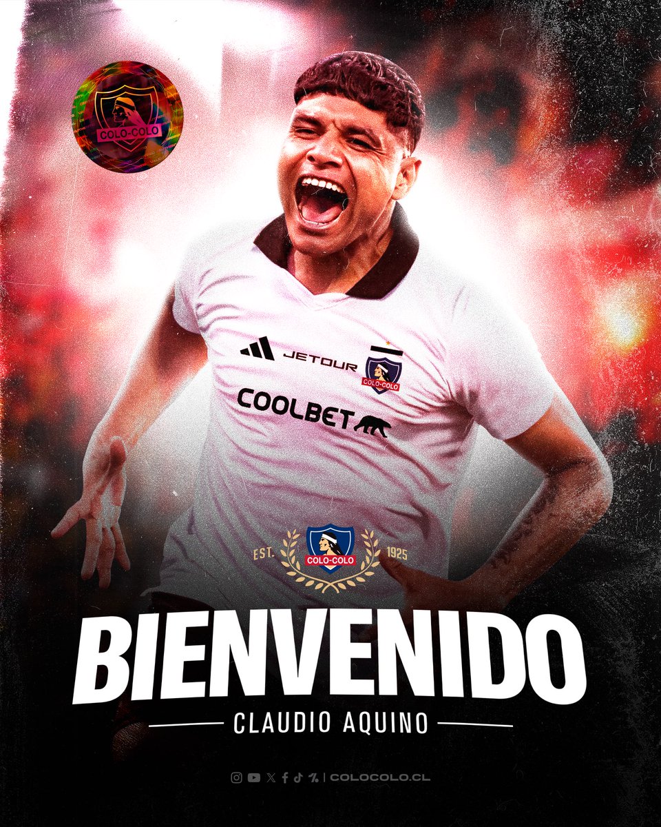 ¡𝐂𝐥𝐚𝐮𝐝𝐢𝐨 𝐀𝐪𝐮𝐢𝐧𝐨 𝐲𝐚 𝐞𝐬 𝐂𝐚𝐜𝐢𝐪𝐮𝐞! ⚪⚫

Llegamos a un acuerdo con el volante argentino para que se convierta en nuevo jugador de Colo-Colo. Tras realizarse los exámenes médicos y firmar su contrato, se unirá al plantel.

¡Bienvenido al Eterno Campeón! 🤟🏼