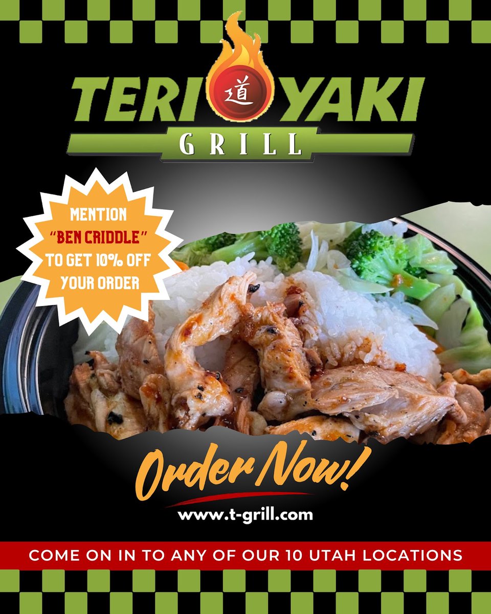 Since 1997, Teriyaki Grill has been offering the perfect solution to your healthy fast food options.

At Teriyaki Grill, they provide our guests with the ultimate grilling experience. Their cuisine was created by NFL athlete Mike Keim and his wife Tiffany to feed and fuel the