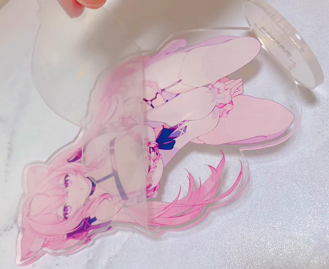 【アクスタご購入者さまへ】表面に保護シートがついてるよ沙花叉もこよちゃんも剥がしてね〜 