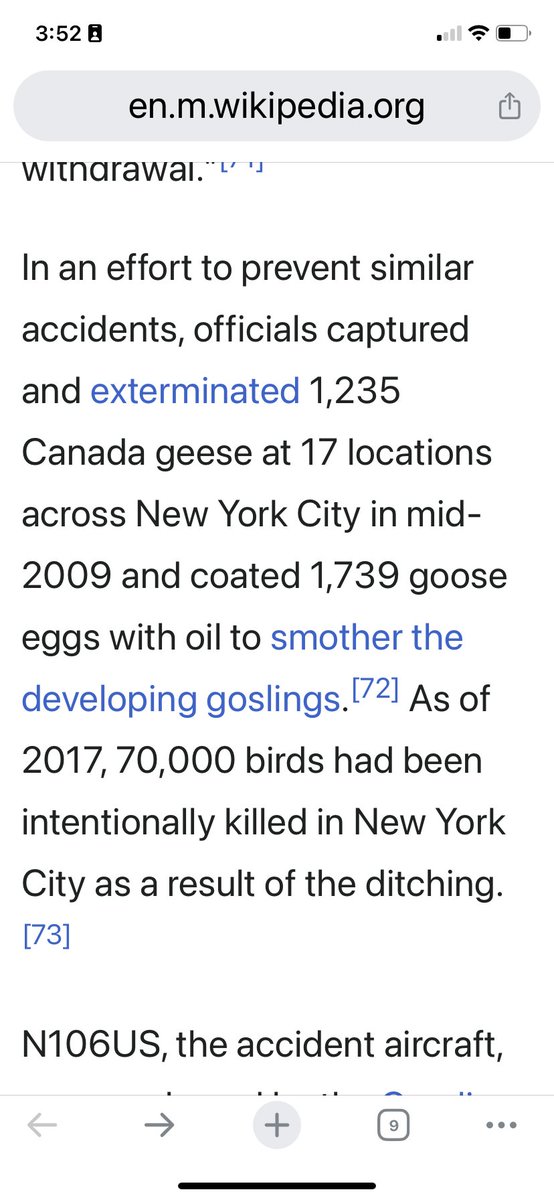 weaponofkill's tweet image. Apparently New York is committing goose genocide after they caused a major plane crash