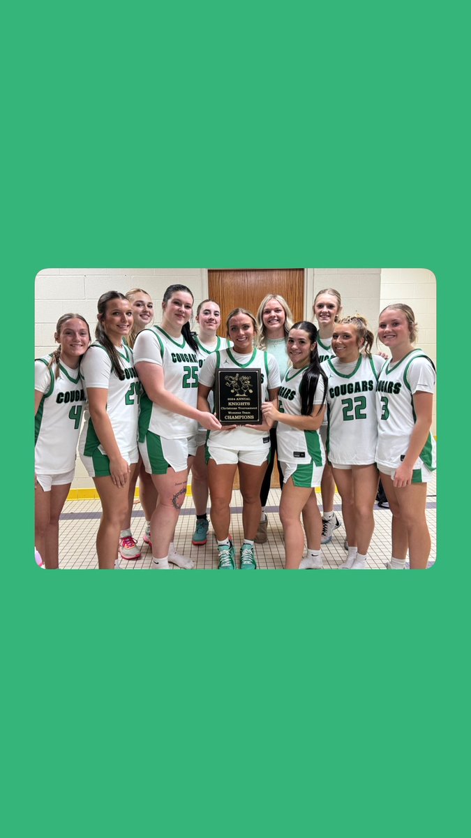 Your 2024 North Henderson Christmas Tournament Champions 🏆 🐾 🏀 Green 💚