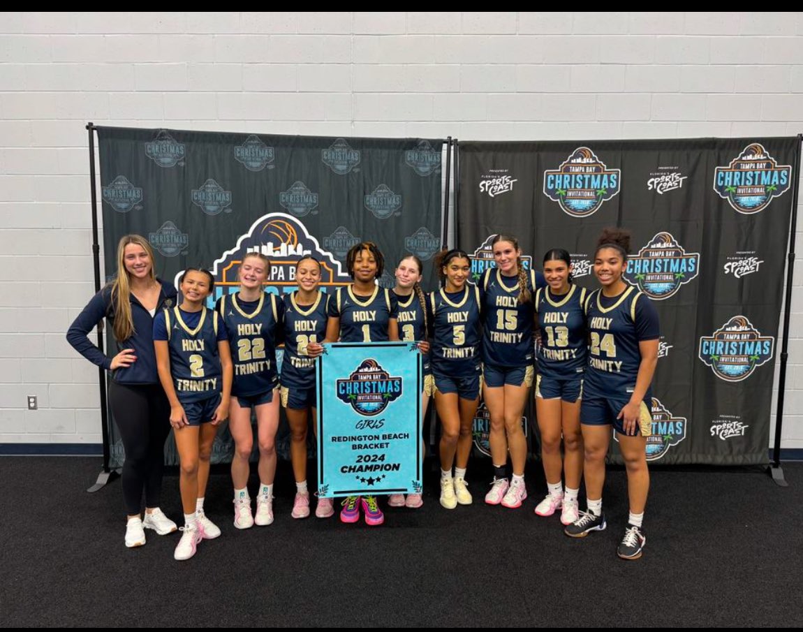 HolyTrinityGBB's tweet photo. What a great way to finish out 2024 with a big tournament win.. 🏆 3-0 🧹in Tampa 🧹🧹🧹🏀🏀💙💛🐅
@Coach_Willboam @cici_hsieh2030 @YolettMcCuin @Leila_Bryant3 @PGHFlorida @ssavschultz @SAthletesLBB @KG_Elite2028 @Jas_2029 @JadalynnMorel @CoachHolmes03 @lorena_faber @LynnRieth2 https://t.co/fTfrQ4vajI