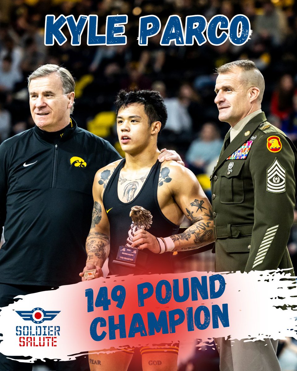 Kyle Parco from the University of Iowa is the 149 pound champion! #wrestlingtownusa