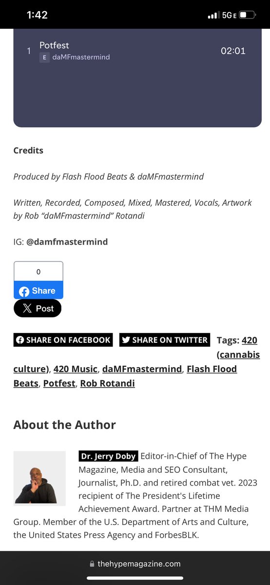 daMFmastermind's tweet image. Potfest (single) 💿
Via @TheHypeMagazine 
•
@jerrydoby_ I appreciate you 4L brother 
•
thehypemagazine.com/2024/12/damfma…
•
#daMFmastermind #RobRotandi 
#Potfest #TheHypeMagazine