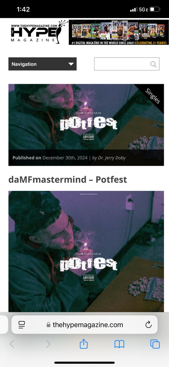 daMFmastermind's tweet image. Potfest (single) 💿
Via @TheHypeMagazine 
•
@jerrydoby_ I appreciate you 4L brother 
•
thehypemagazine.com/2024/12/damfma…
•
#daMFmastermind #RobRotandi 
#Potfest #TheHypeMagazine