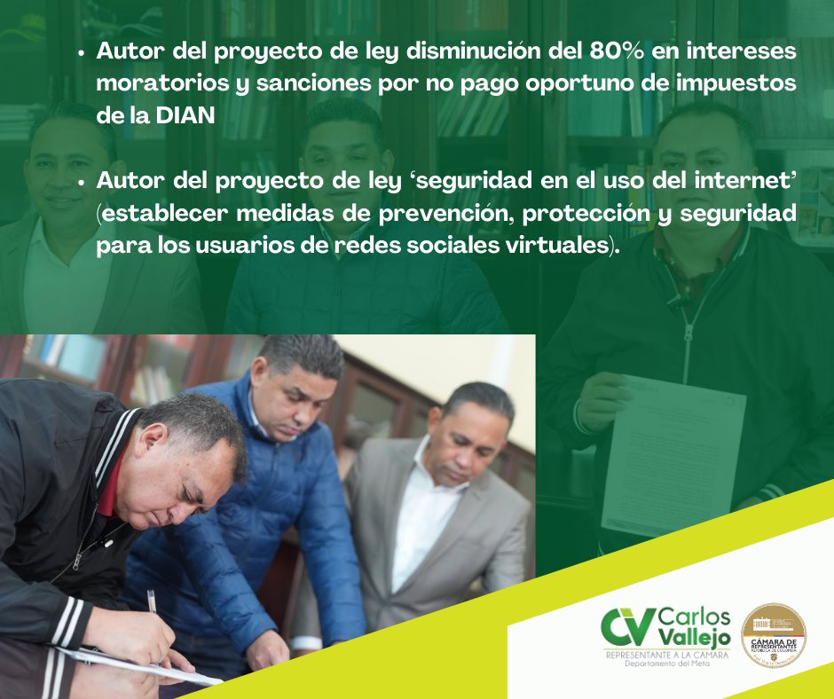 drcarlosvallejo's tweet photo. #1️⃣0️⃣ meses de trabajo, compromiso y resultados. 💪En el Congreso de la República, seguimos cumpliendo con los Metenses, impulsando un país más justo, con más oportunidades y en el camino del desarrollo. 🇨🇴 #primeraparte https://t.co/ZHRnrpxRTo