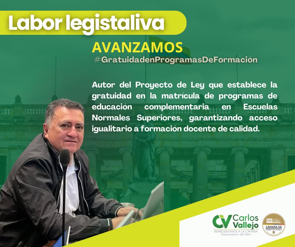 drcarlosvallejo's tweet photo. #1️⃣0️⃣ meses de trabajo, compromiso y resultados. 💪En el Congreso de la República, seguimos cumpliendo con los Metenses, impulsando un país más justo, con más oportunidades y en el camino del desarrollo. 🇨🇴 #primeraparte https://t.co/ZHRnrpxRTo