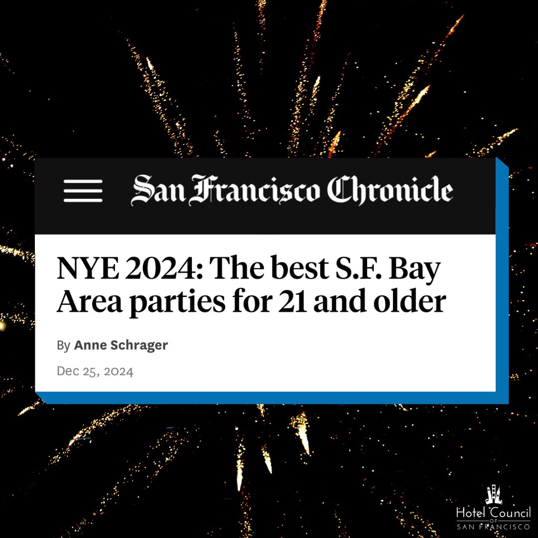 Hotel Council of SF (@hotelcouncilsf) on Twitter photo Ring in 2025 with celebrations from our Hotel & Allied members!
🎭 <a href="/clubfugazisf/">Club Fugazi</a>
🎶 Phoenix Hotel
🍸 Cityscape at <a href="/HiltonSFUnionSq/">Hilton San Francisco Union Square</a>
🌌 Beacon Grand
💃 <a href="/WSanFrancisco/">W San Francisco</a>
🌠 1 Hotel San Francisco
Read more here:
sfchronicle.com/entertainment/…
#HCSF #NYE2025 #SanFranciscoCelebrations Ring in 2025 with celebrations from our Hotel & Allied members!
🎭 <a href="/clubfugazisf/">Club Fugazi</a>
🎶 Phoenix Hotel
🍸 Cityscape at <a href="/HiltonSFUnionSq/">Hilton San Francisco Union Square</a>
🌌 Beacon Grand
💃 <a href="/WSanFrancisco/">W San Francisco</a>
🌠 1 Hotel San Francisco
Read more here:
sfchronicle.com/entertainment/…
#HCSF #NYE2025 #SanFranciscoCelebrations