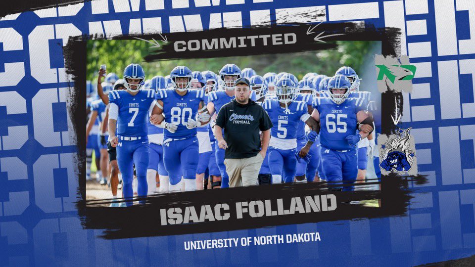 Isaac Folland (@isaac_folland) on Twitter photo Excited to stay close to home and continue my education and football career at Mayville State University
<a href="/mayville_FB/">Comet Football</a> <a href="/coachlarsonmsu/">Rocky Larson</a> <a href="/coach_smethers/">Wade Smethers</a> Excited to stay close to home and continue my education and football career at Mayville State University
<a href="/mayville_FB/">Comet Football</a> <a href="/coachlarsonmsu/">Rocky Larson</a> <a href="/coach_smethers/">Wade Smethers</a>