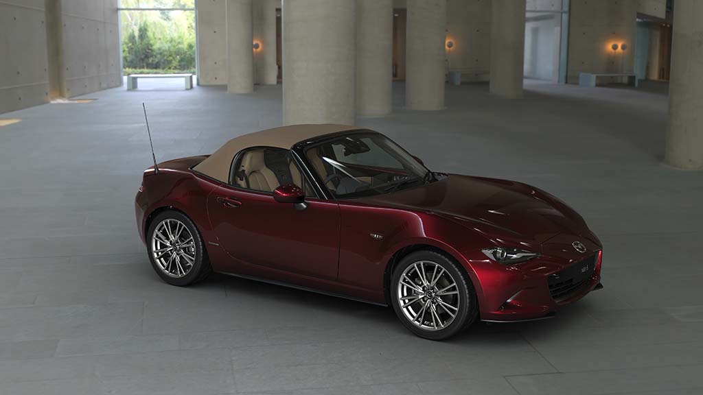 carguideph's tweet photo. The Mazda MX-5 35th Anniversary Edition model is a looker. #Mazda #Miata #MX5 #Sportscar #CarGuidePH 
https://t.co/4kmbFCVXOi https://t.co/wrxbcn344y