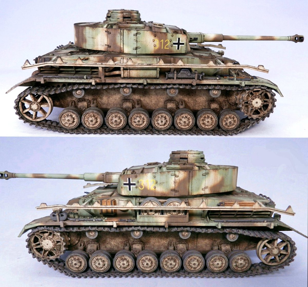 zim_werks's tweet image. タミヤ 1/35 IV号戦車 H型 (初期型改修車輌?)
Panzerkampfwagen IV Ausf.H
#真横の美学
#急に戦車貼る