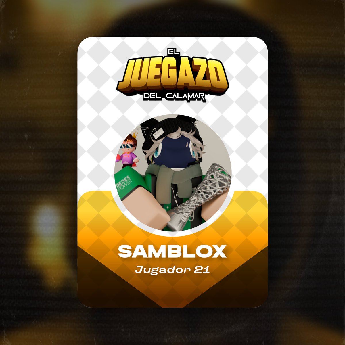 Sabes que la cosa se te ha complicado de golpe si el mejor central de Copa Roblox es tu rival. SamBlox, jugador 21. 🦑