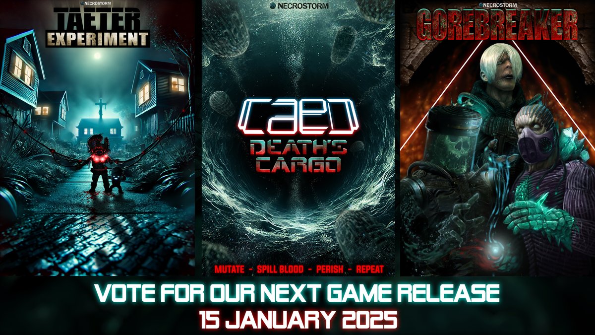 On 15th January 2025, we will open voting and provide detailed info for these three games, on 15th February we will launch the crowdfunding campaign for the winning game
MORE INFO: necrostorm.com/NEWS/2024/Arti…
#Necrostorm #Games