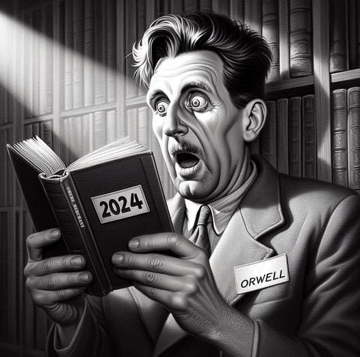 George Orwell lendo a retrospectiva de 2024...