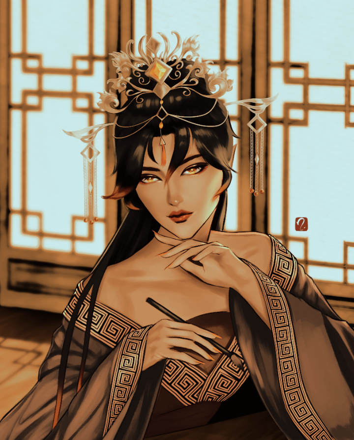 ngoctrongly's tweet photo. happy birthday jiejie 🥰🔶
#鍾離誕生祭2024 #Zhongli https://t.co/YP9FKuPxUA