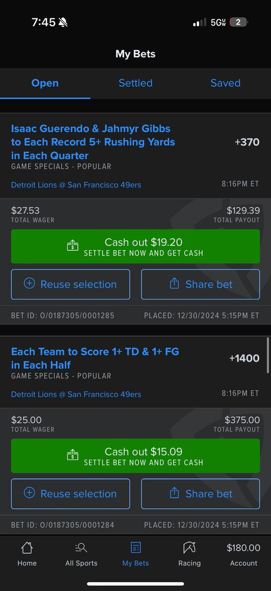 WE BACK. We got the main slip and the Hail Marys

Lock it in