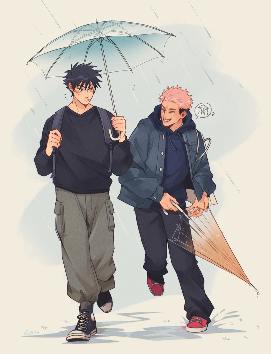 fool_rith's tweet photo. wanna share your umbrella? https://t.co/c2DZcOPUAE