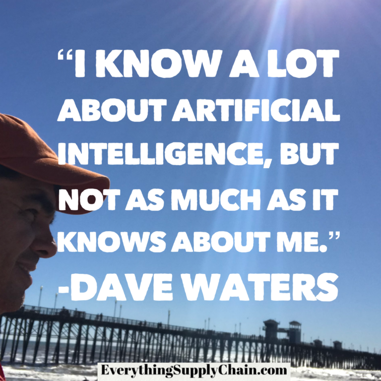 LogisticsStuff's tweet photo. "I know a lot about artificial intelligence, but not as much as it knows about me." ~Dave Waters #aiquote #artificialintelligencequotes #supplychaintoday https://t.co/6fTHfr71eG