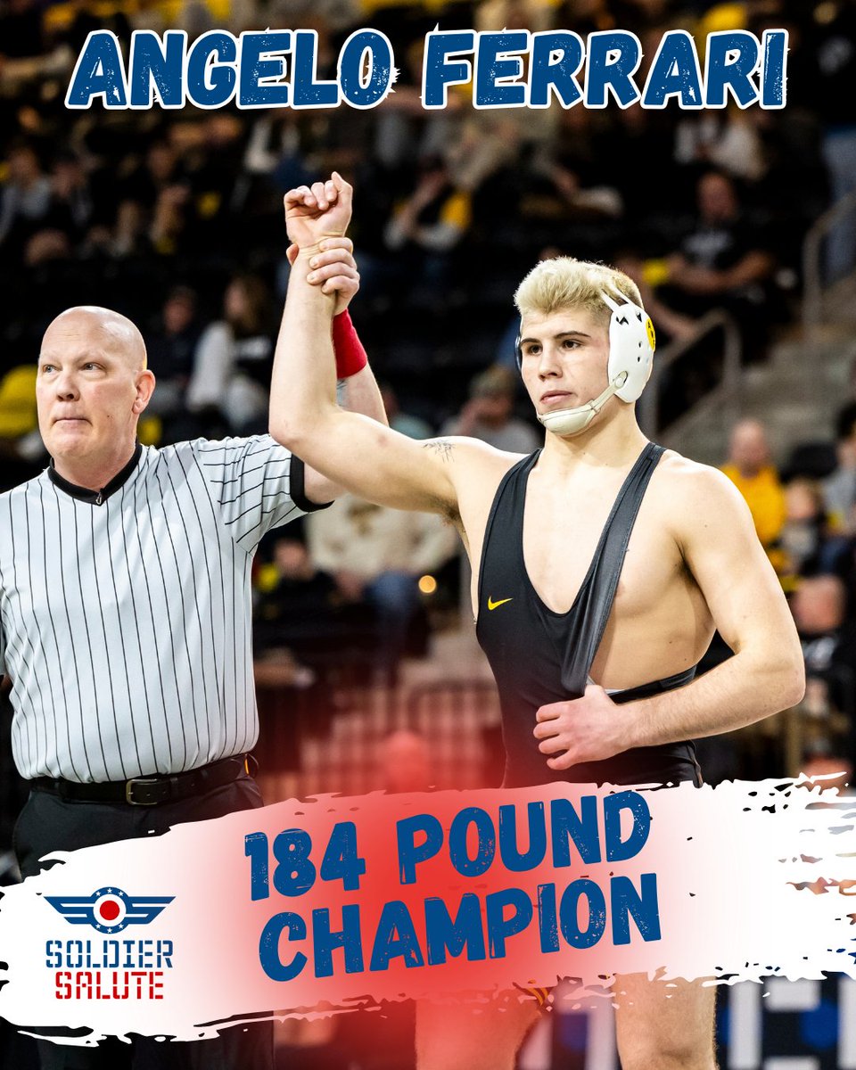 Your 184 pound champion from the University of Iowa, Angelo Ferrari!🔥 #wrestlingtownusa